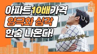 고가아파트 1채 가격으로  저가아파트 10채 매매, 집 값 양극화 심각!