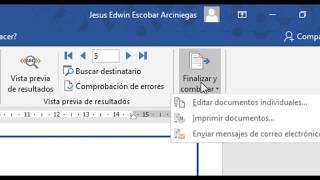 Word Vídeo 06, Cómo hacer una Combinación de correspondencia, un documento para varios destinos