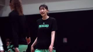 WNBA | China's center Hanxu trains with New York Liberty | 中国女篮运动员韩旭随纽约自由人队训练视频