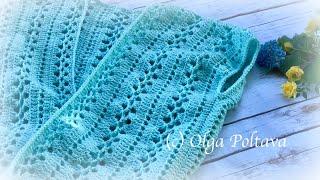 How to Crochet a Lightweight Lacy Summer Cardigan, Very Easy One-Piece Construction, Video Tutorial