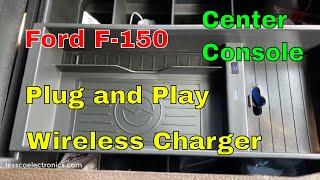 Ford F150 center console tray wireless qi cell phone charger