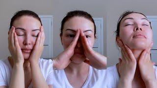 Lymphatic drainage MASSAGE OF FACE AT HOME. Lifting effect + Remove Facial swelling