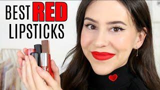 Best Red Lipsticks for the Holidays || Drugstore & High End Lip Swatches