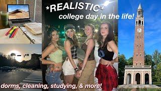 *REALISTIC* Day in my Life as a College Freshman | Dorms, laundry, dining halls, & studying (UNC)
