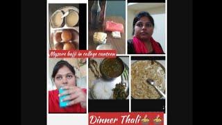 Dinner thali || Dinner thali recipes Indian vegetarian || Mysore Bajji || Vibrant Vidya Vlogs