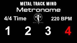 Metronome 4/4 Time 220 BPM visual numbers