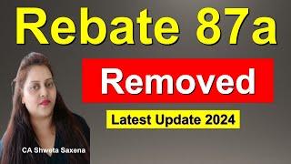 Sec 87a rebate New tax regime AY 24-25| Rebate on Short term gain fy 23-24| Rebate on Special Income