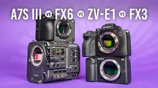 Sony FX3 vs. FX6 vs. a7S III vs. ZV-E1 | Which Is Right For You?