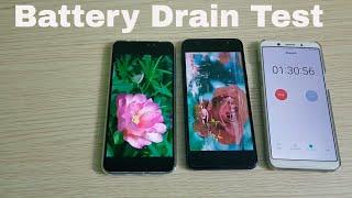 Xiaomi Redmi Note 6 Pro vs Samsung Galaxy J8 Battery Drain Test (100-0%)