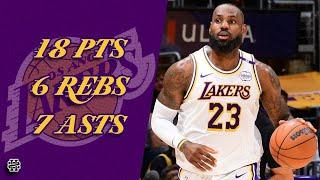 LeBron James 18 pts 6 rebs 7 asts vs Nuggets 24/25 season