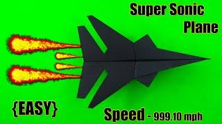 Easy PAPER PLANE that FLY FAR || BEST Paper Airplanes || Planes || (Easy) SUPER SONIC PLANE