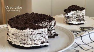 材料2つ？！チーズなし！ふわっととろけるオレオケーキ作り方 Oreo cake 오레오 케이크