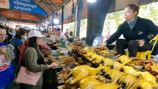 Exploring the BEST Cambodian Street Food in the Countryside! Grilled Chicken, Frog, and MORE!