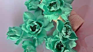 Kwiaty z foamiranu / Foamiran flowers  tutorial, scrapbooking - wykrojnik Craft Passion