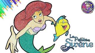 DISNEY PRINCESS COLORING BOOK ARIEL THE LITTLE MERMAID - COMMENT DESSINER  ARIEL ET POLOCHON