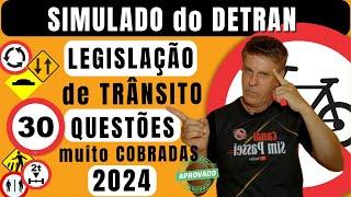 Simulado do DETRAN 2024. Questões da Prova teórica do DETRAN 2024. Exame legislação de trânsito 2024