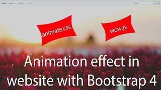 Animation Effects in Website with Bootstrap 4
