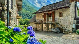 Moghegno, Switzerland - Beautiful unique stone village in Ticino - A fairytale village