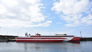 MV Alfred's inaugural sailing from Brodick to Ardrossan