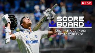 Scoreboard | AUSvIND | 1st Test Day 3 | #cricket #AUSvIND #BGT #TestCricket