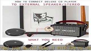 Deluxe Products CD Player Portable with 60 Second Anti Skip, Stereo Earbuds, Includes Aux in Cable