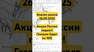 Анализ рынка 26.05 / Акции России падают! Газпром идёт на 100 рублей. #трейдинг #инвестиции #газпром