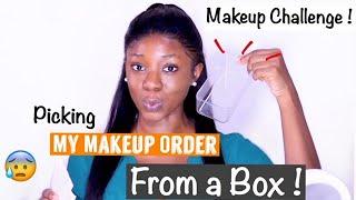 [Makeup Challenge [ Picking My Makeup Order From A Box ]