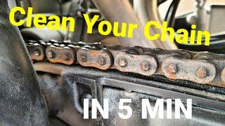 Motor Bike Chain Clean With Stand In 5 Min