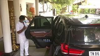 Super Star Rajinikanth entering his house - Chennai