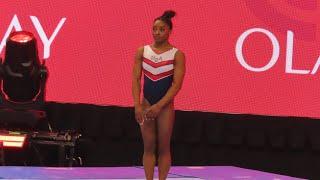 Simone Biles, Jade Carey Warm-up on Floor - Olympic Trials Day 2