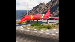 This is crazy! Concorde Ferrari Hypersonic Aircraft takes off from short runway