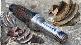 Threads Method used for Replacing of Broken Truck Differential Pinion | Restoration of Broken Pinion