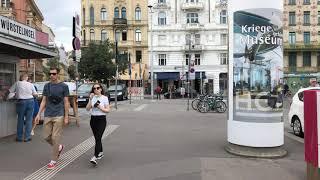 Der Weg zu Farbraum von der U4 Station Kettenbrückengasse