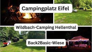 Campingplatz Eifel. Back2Basic-Wiese by: Wildbach-Camping Hellenthal.