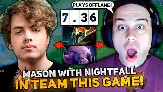 MASON with TOP 5 RANK NIGHTFALL in TEAM! | MASAO plays on NYX ASSASSIN in NEW PATCH 7.36