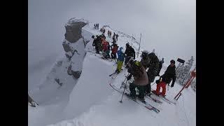 How to drop into Corbet's Couloir when hard packed