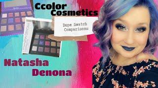 Dupe Swatch Comparisons | Natasha Denona Lila Palette Vs. Ccolor Twilight Palette