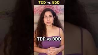 TDD vs BDD in 1 Minute | Test Driven Development vs Behaviour Driven Development #testing