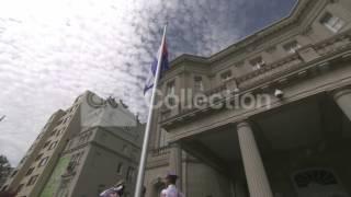 CUBA EMBASSY OPENING CEREMONY-FLAG RAISED