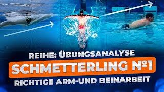 Schmetterlingsschwimmen Eine der wichtigsten Übun