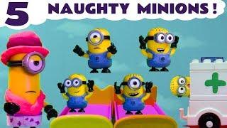 Minions Five Little Monkeys Jumping On The Bed Nursery Rhyme