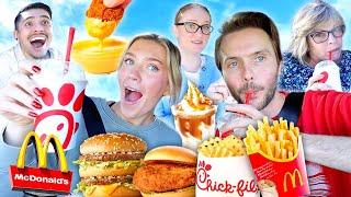 We ONLY ate Fast Food for 24 HOURS! With Morgan Adams and My Mom!