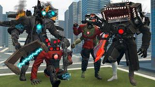 SPEAKERMAN TITAN WITH NO LEG VS CURSED TV MAN AND SPEAKERMAN IN GARRY'S MOD!