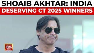 Former Pakistan speedster Shoaib Akhtar reacts to India's Champions Trophy victory