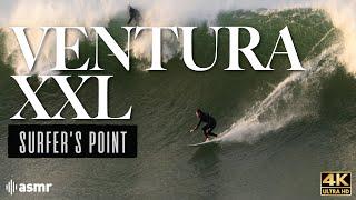 Dangerous Waves hit Surfer's Point Ventura | XXL Ventura Swell | California Street Ventura Point