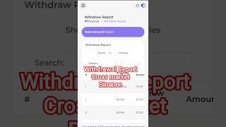 Withdrawal Report Cross market New update #crossmarket #botalpha #binance