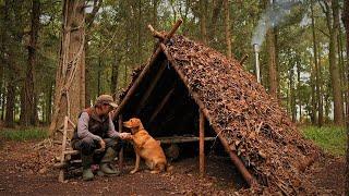 Building a Bushcraft Viking House using Recycled Materials | Survival Shelter | Fresh Pizza | Ep.2