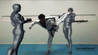 Taekwondo Back Side Kick and Spinning Jump Back Kick Tutorial | TaekwonWoo