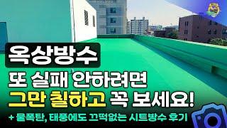 옥상방수, 또 실패 안 하려면? 그만 칠하고 깔아서 시공해야 합니다! / 장마철 시공가능 / 이파엘지 옥상방수 후기 포함 