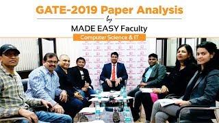 GATE 2019 Paper Analysis by MADE EASY Faculty | Computer Science Engineering (CS & IT)